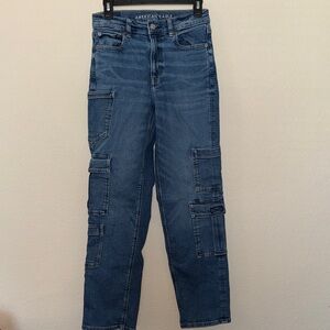 American Eagle Outfitters Super High Rise Baggy Straight Jeans